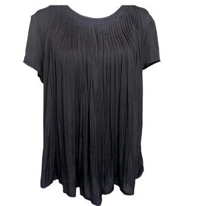 Dolan Anthropologie Black Pleated Blouse — Size M‎